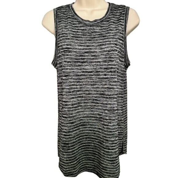 ATHLETA | Women’s Breezy Loose Tank, Black/White Stripe, Size Small - Picture 1 of 8